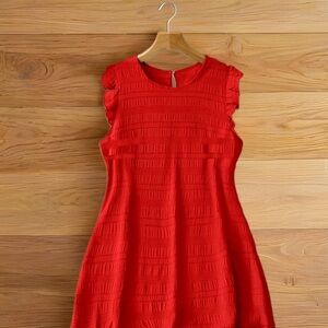 Elegant Red Sleeveless Dress